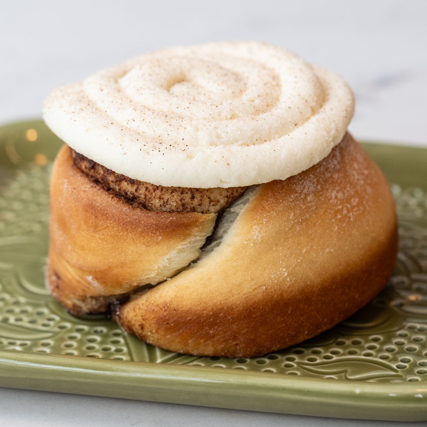 Cinnamon roll with cream cheese frosting