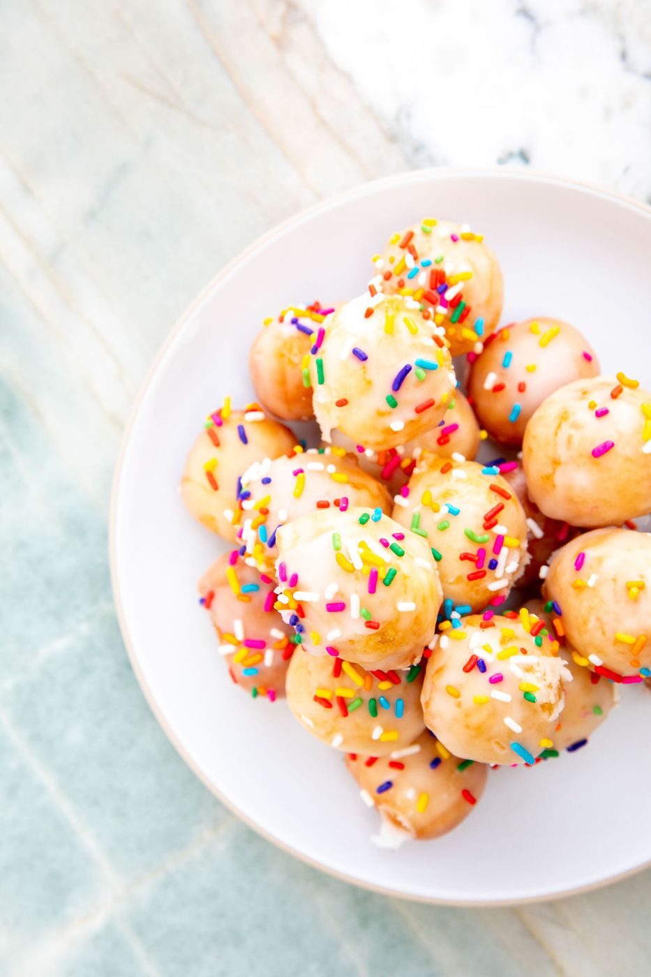 Bowl of sprinkle donut holes