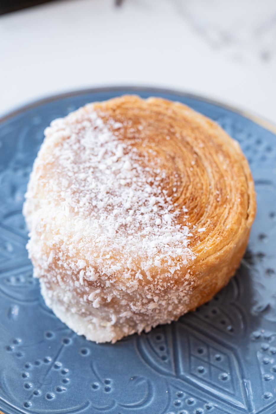 Sugared cruffin close up