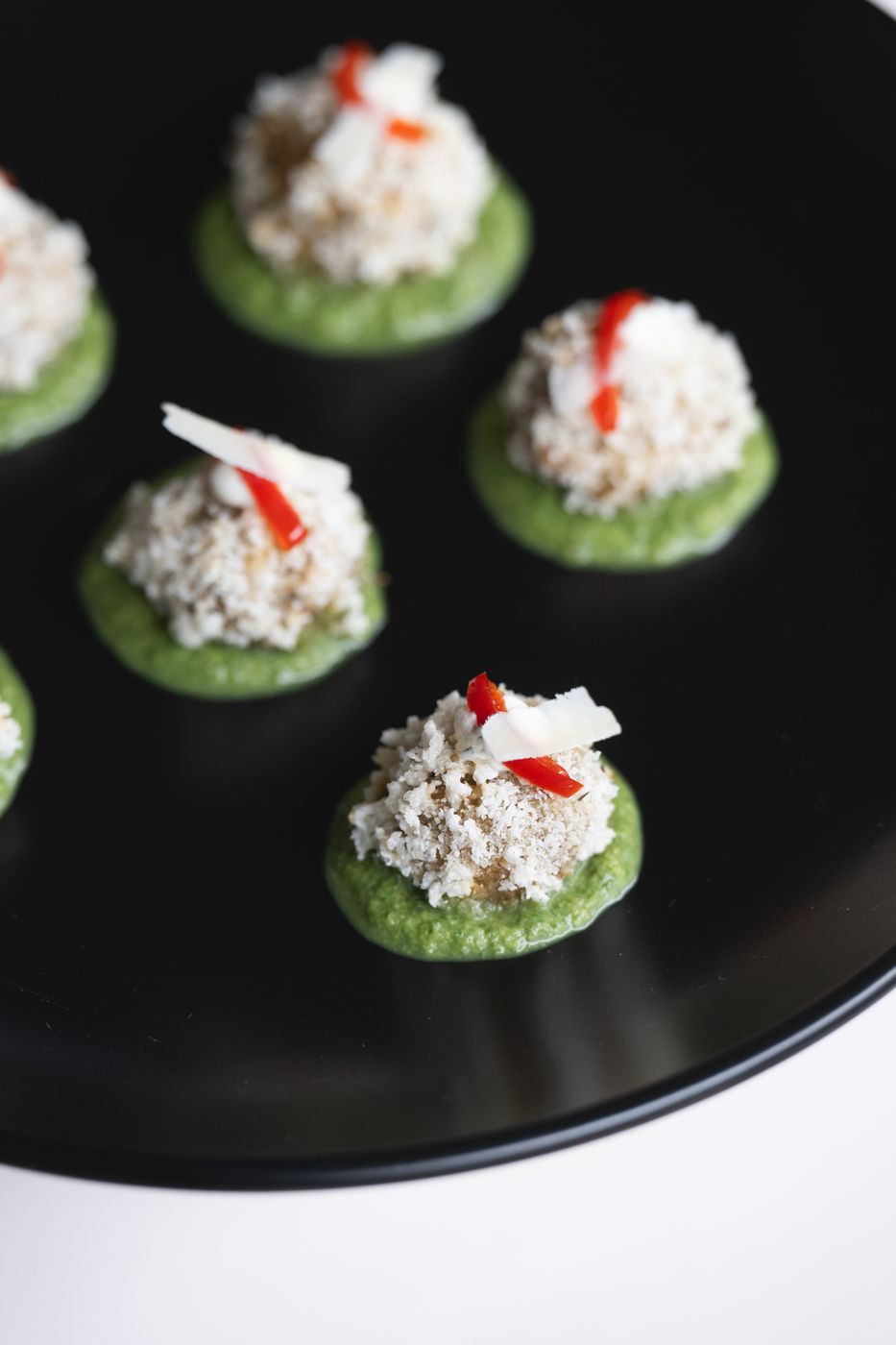Cucumber and crab canapés